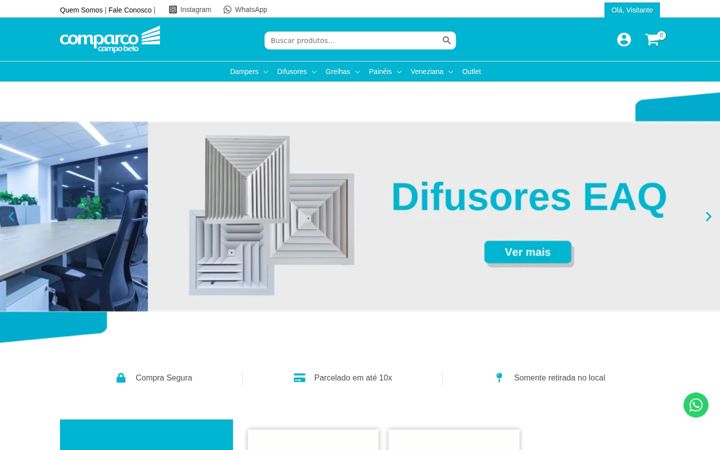 Screenshot of cbvent.com.br