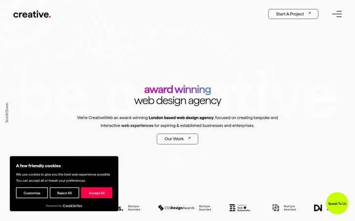 Screenshot of cbwebsitedesign.co.uk