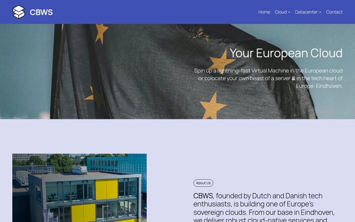 Screenshot van cbws.nl