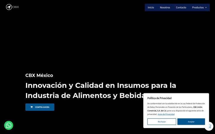 Screenshot of cbxmexico.com