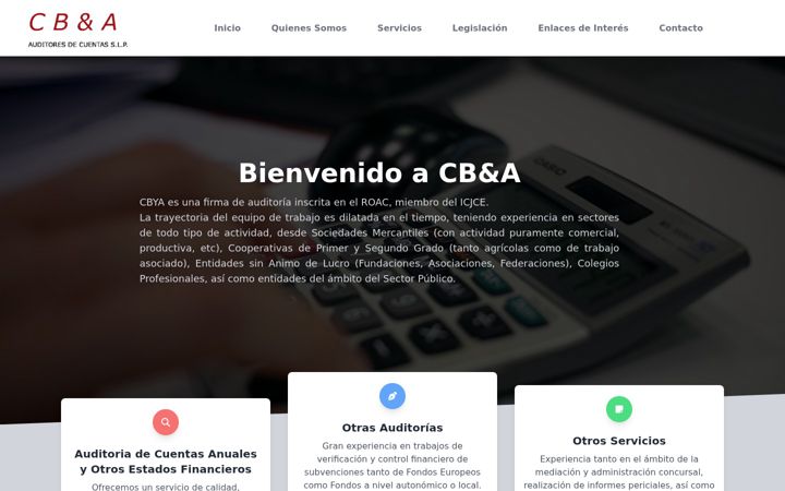 Screenshot of cbyaauditores.es