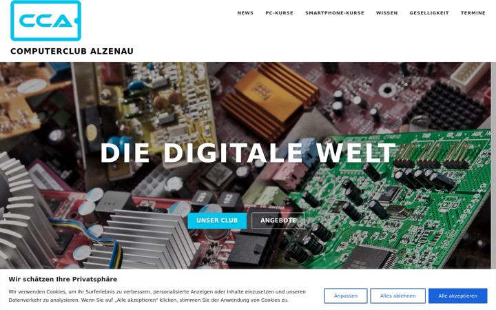 Screenshot of cc-alzenau.de