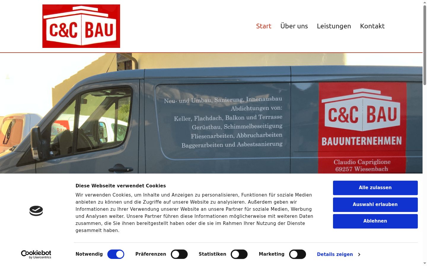 Capture d'écran de la bannière de consentement affichée avant toute interaction