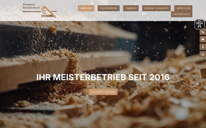 Screenshot of cc-holzbau.de