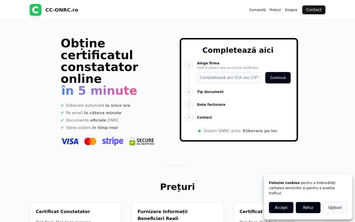 Screenshot of cc-onrc.ro