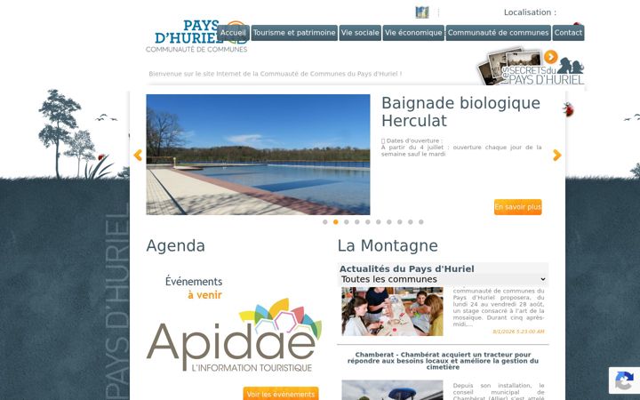 Screenshot of cc-pays-huriel.com