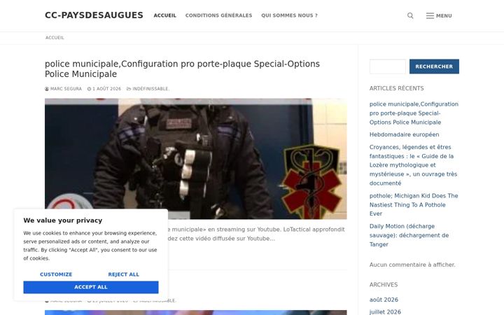 Captură de ecran a cc-paysdesaugues.fr
