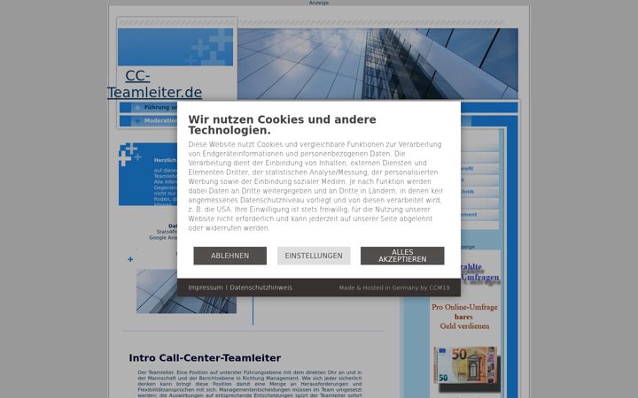 Screenshot of cc-teamleiter.de