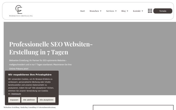 Screenshot of cc-websiteerstellung.de