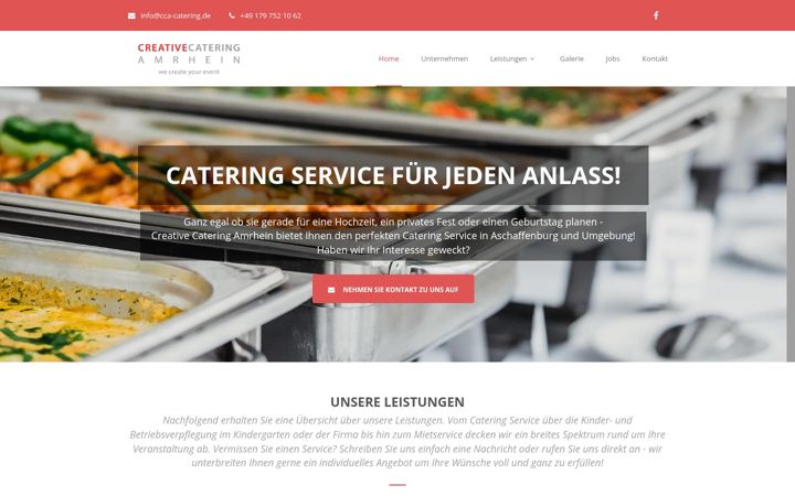 Screenshot von cca-catering.de