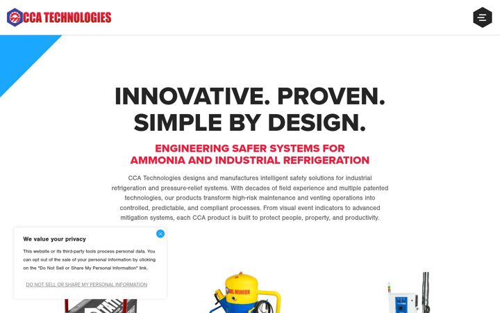 Screenshot of cca-tech.com