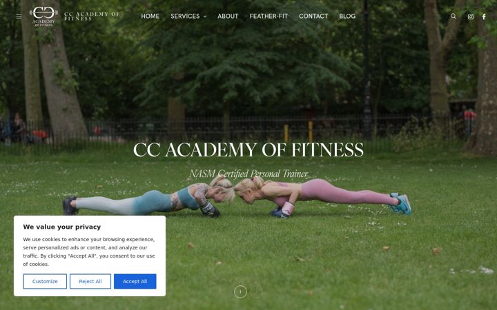 Screenshot of ccacademy.fitness