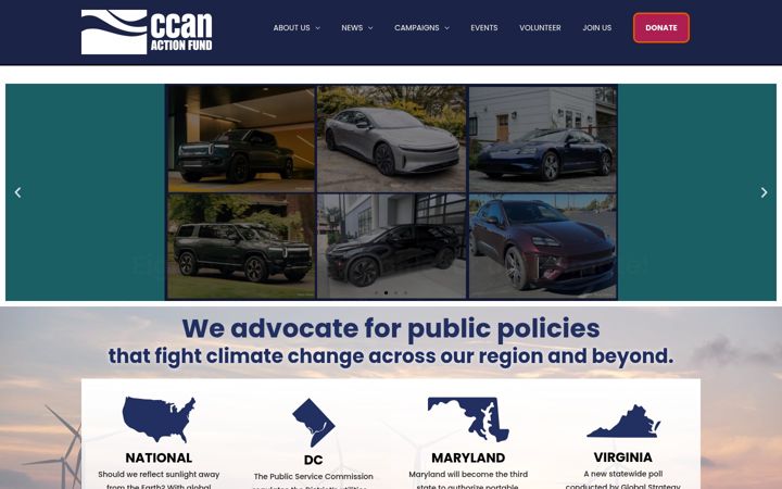 Skjermbilde av ccanactionfund.org