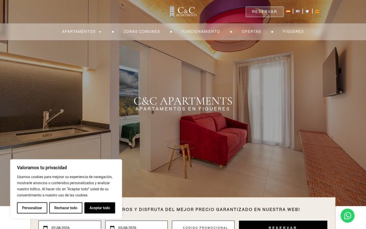 Képernyőkép: ccapartments.es