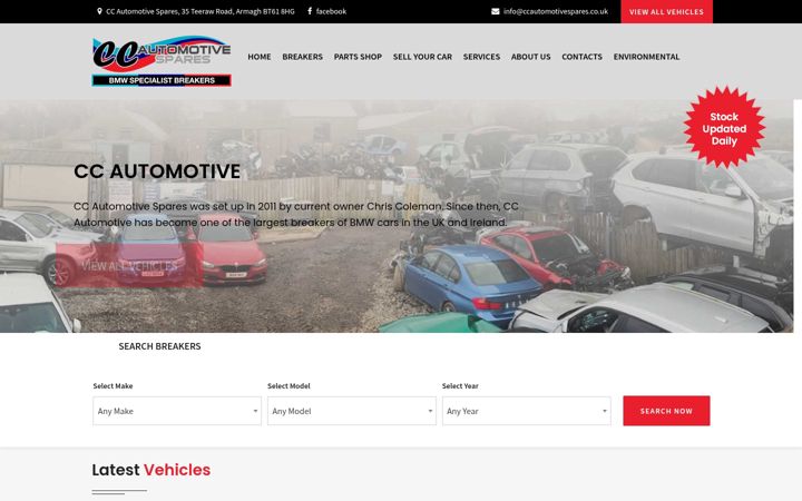 Screenshot of ccautomotivespares.co.uk