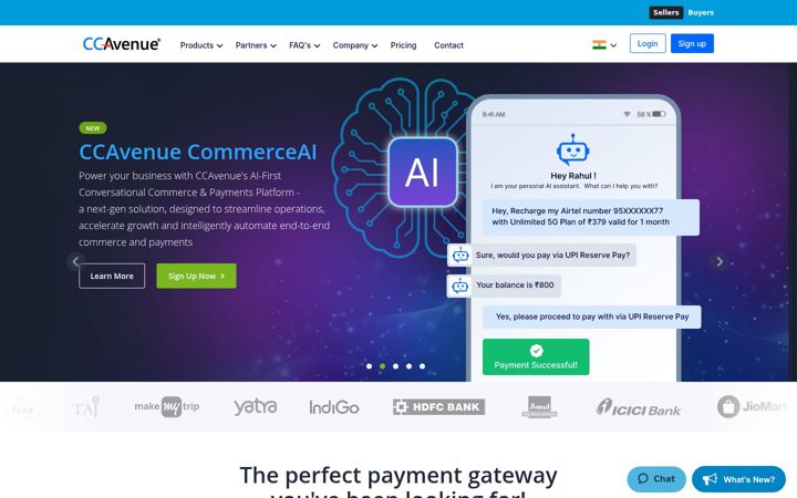 Screenshot di ccavenue.com