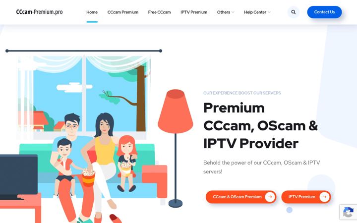 Screenshot of cccam-premium.pro