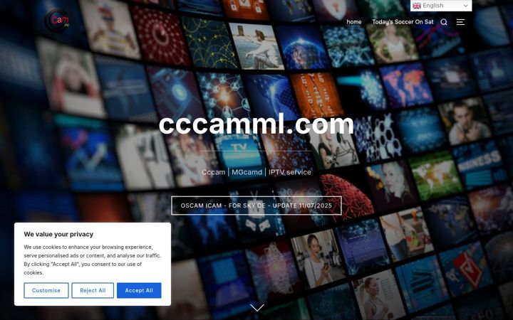 Screenshot of cccamml.com
