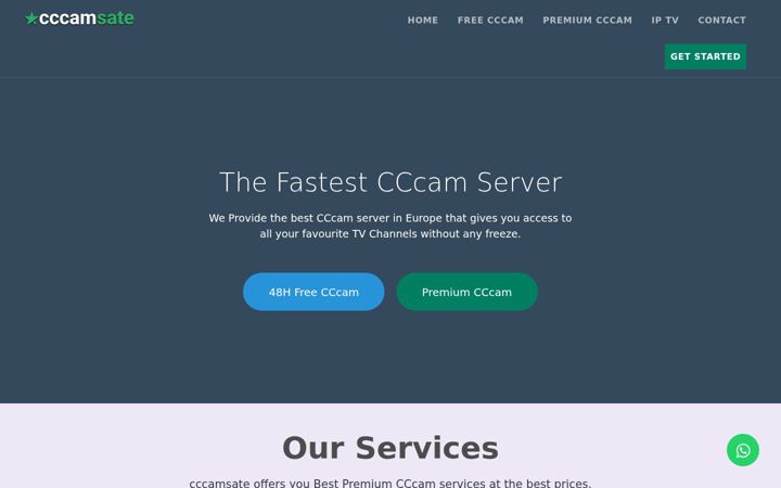 Screenshot of cccamsate.com