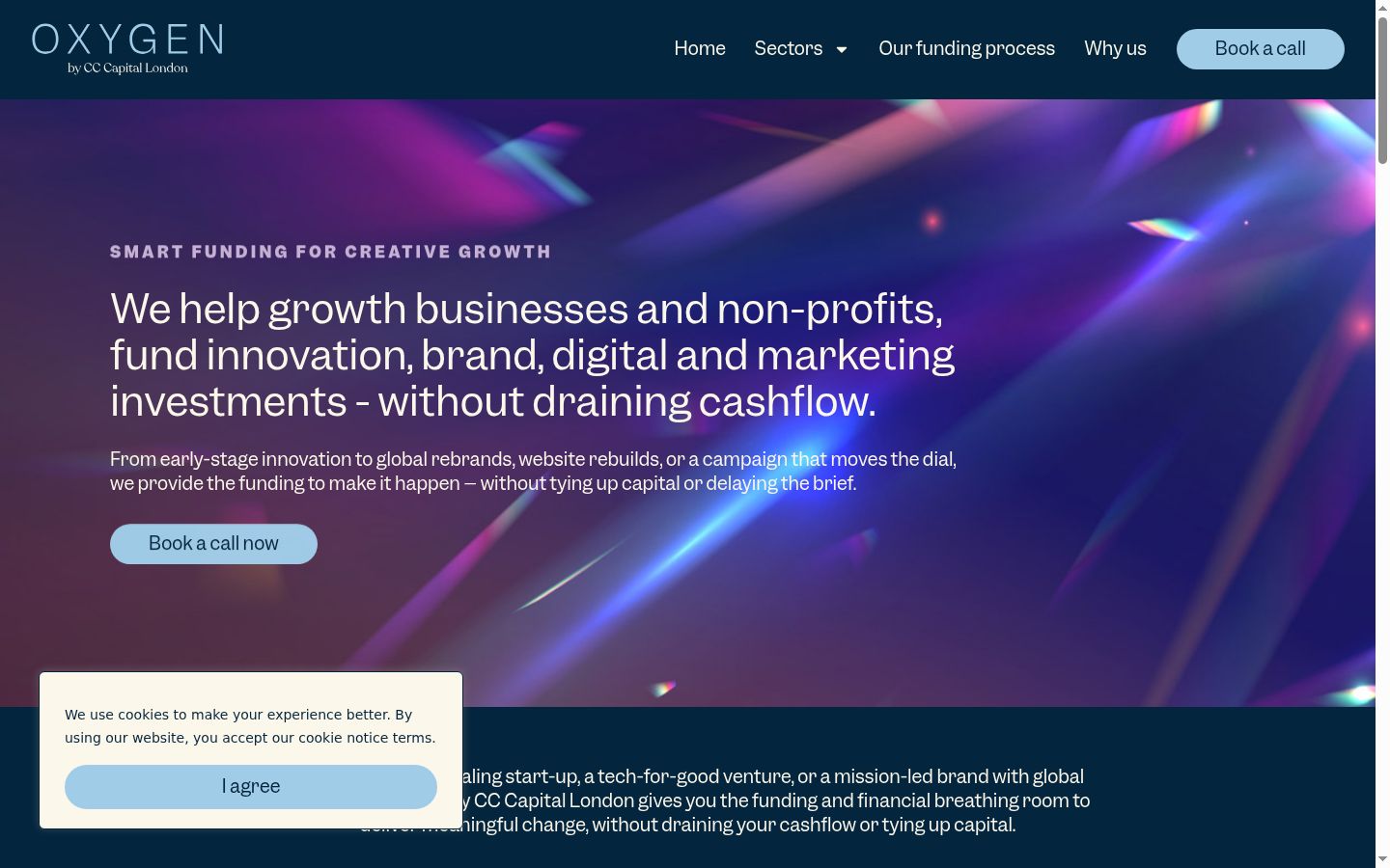 Screenshot del banner di consenso mostrato prima di qualsiasi interazione