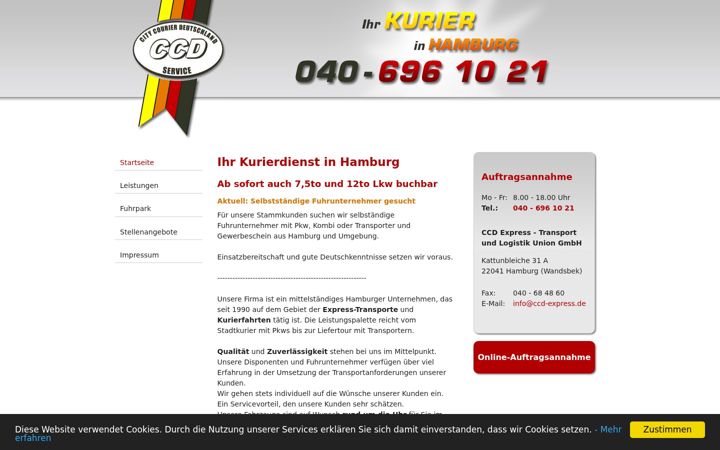 Screenshot of ccd-express.de