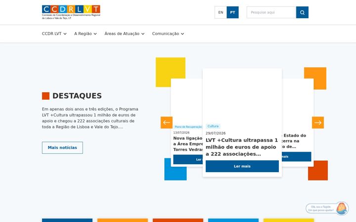 Screenshot του ccdr-lvt.pt