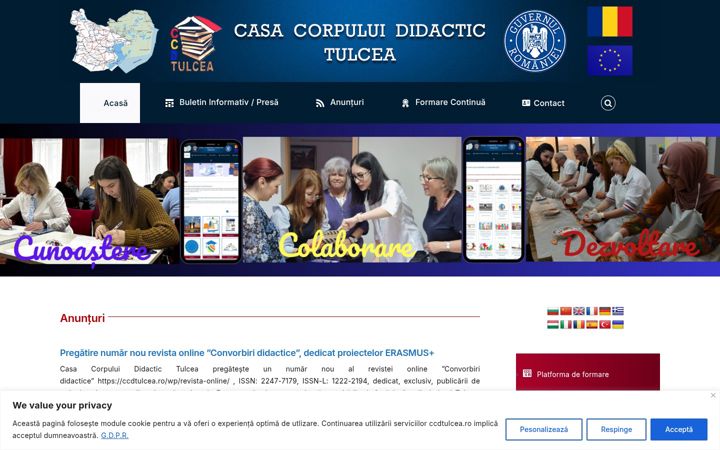 Screenshot of ccdtulcea.ro
