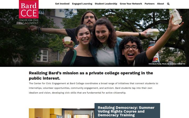 Screenshot of cce.bard.edu