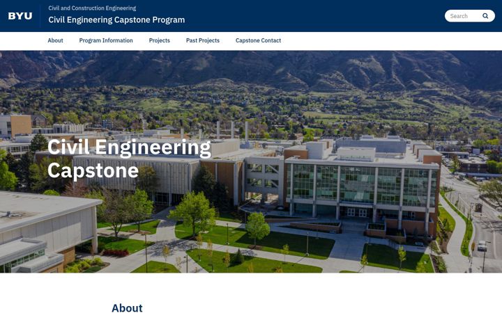 Screenshot von ccecapstone.byu.edu