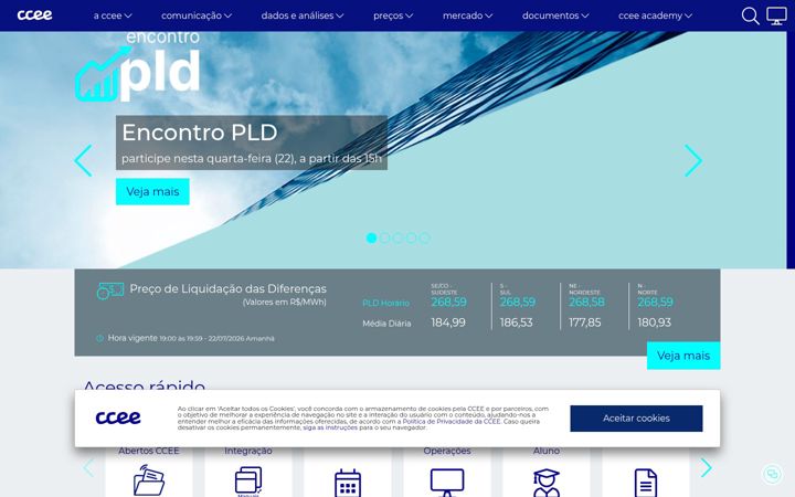 Screenshot of ccee.org.br