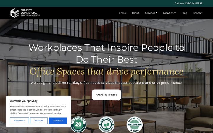 Screenshot of ccenvironments.co.uk