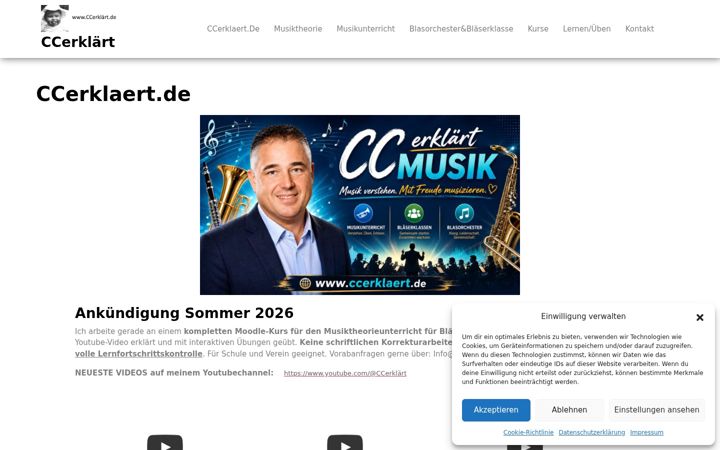 Screenshot stránky ccerklaert.de
