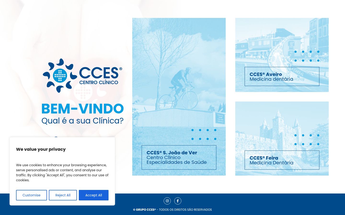 Captura de pantalla del banner de consentimiento mostrado antes de cualquier interacción