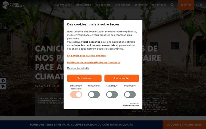 Skärmbild av ccfd-terresolidaire.org