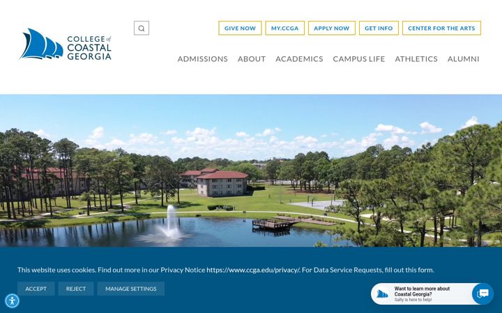 Screenshot of ccga.edu