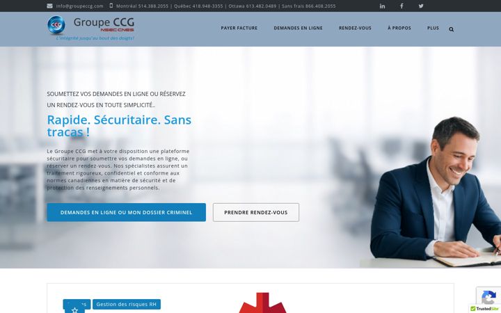 Screenshot of ccgsecure.ca