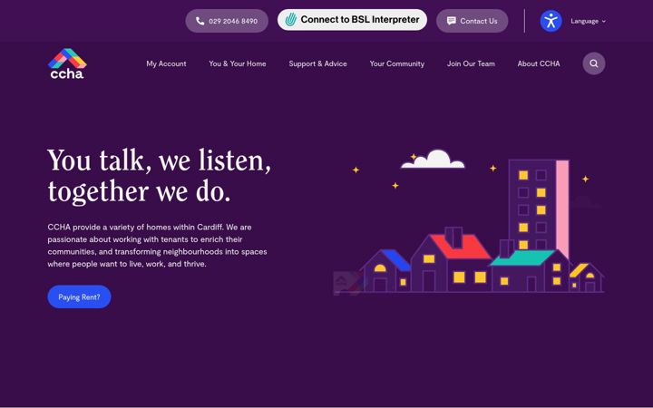 Screenshot of ccha.org.uk