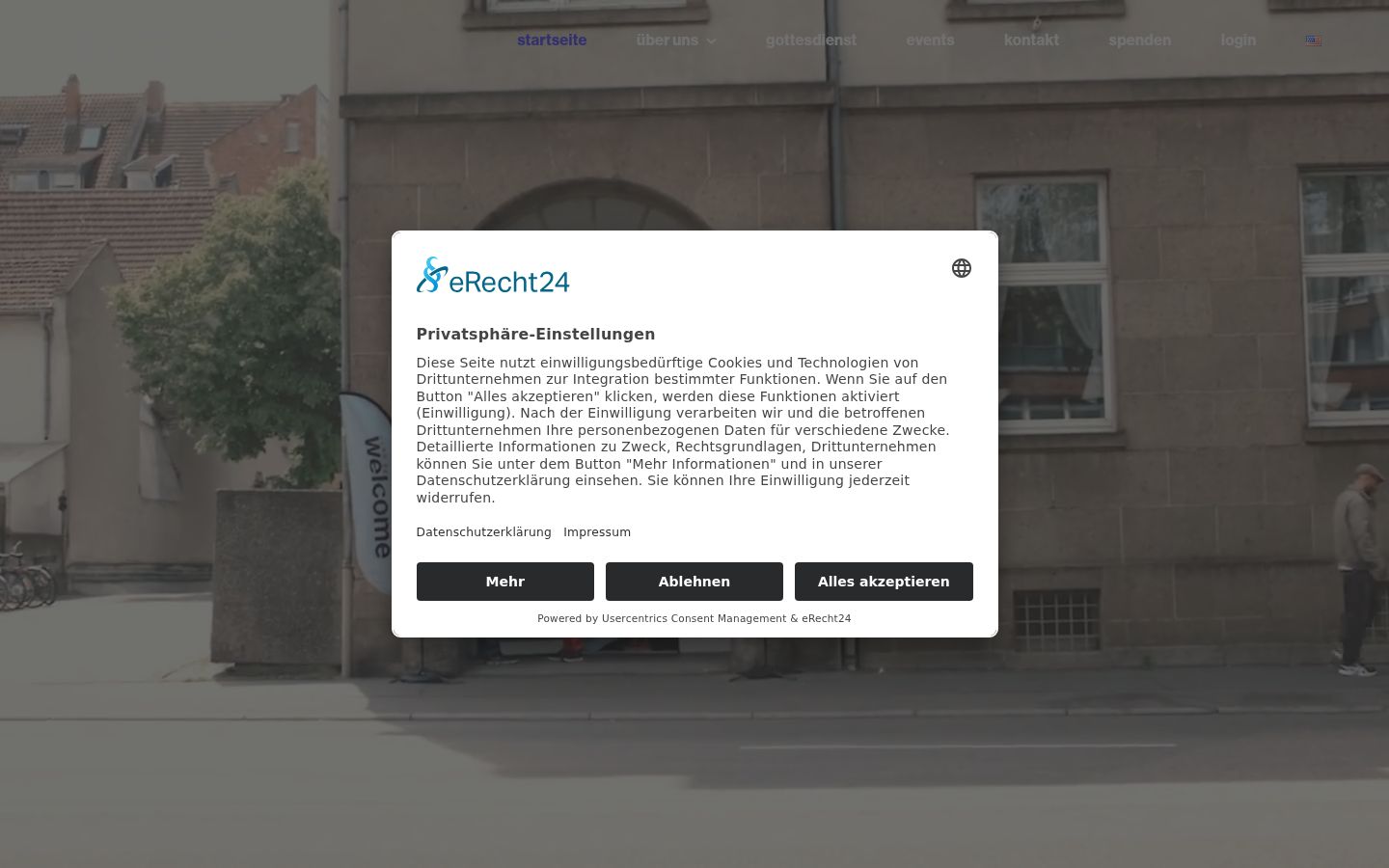 Képernyőkép a bármilyen interakció előtt megjelenő hozzájárulási bannerről