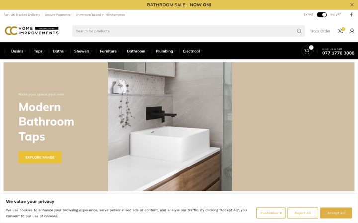 Screenshot of cchomestore.co.uk