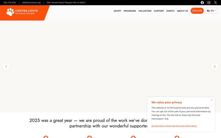 Screenshot ta' cchumane.org