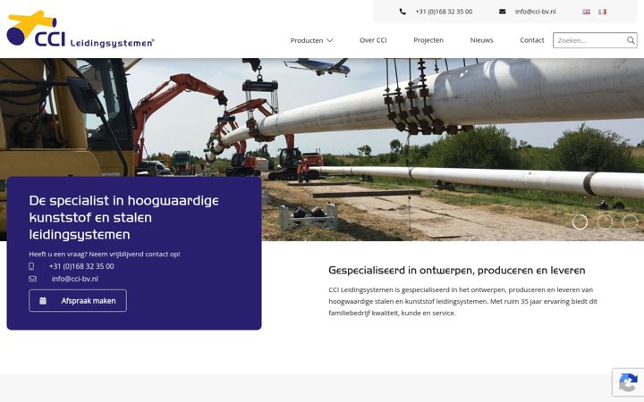 Screenshot of cci-bv.nl