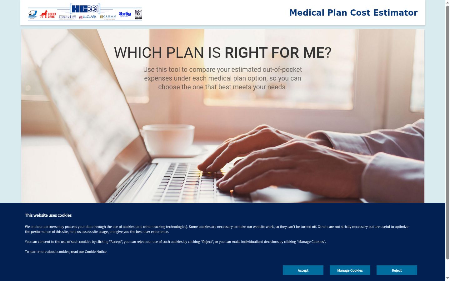 Screenshot of the consent banner shown before any interaction