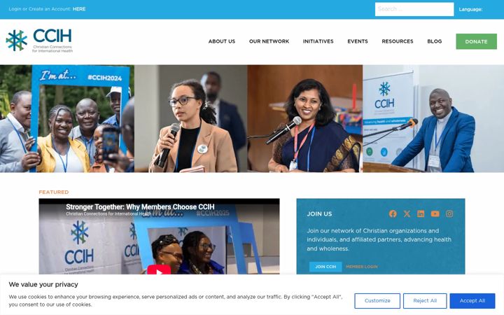 Screenshot ta' ccih.org