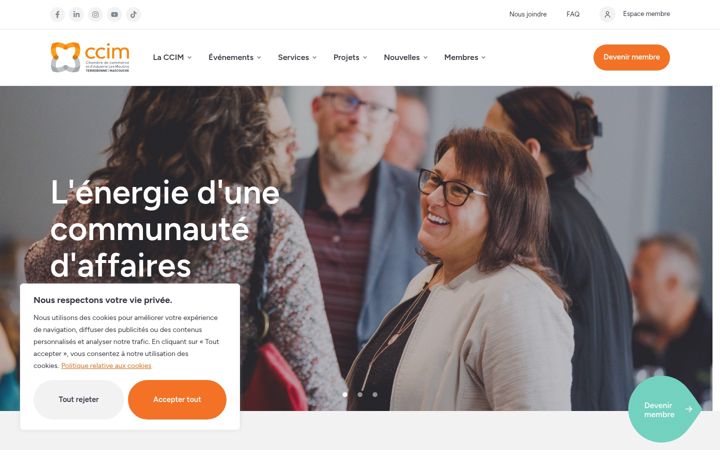 Screenshot of ccimoulins.com