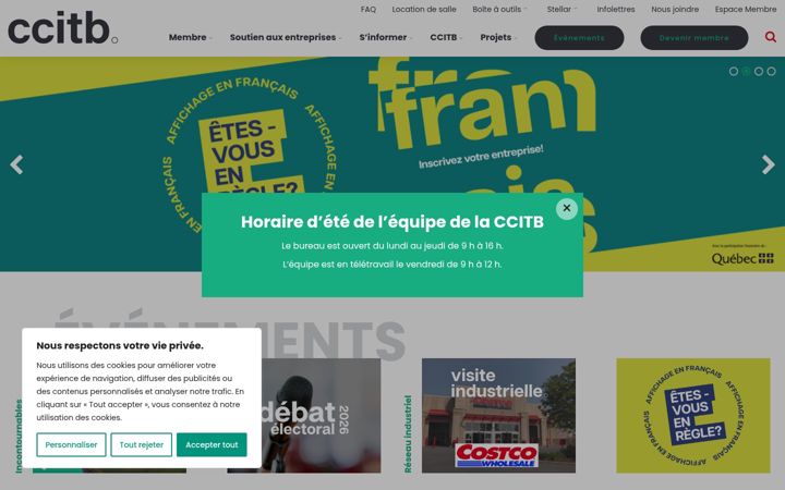 Capture d'écran de ccitb.ca