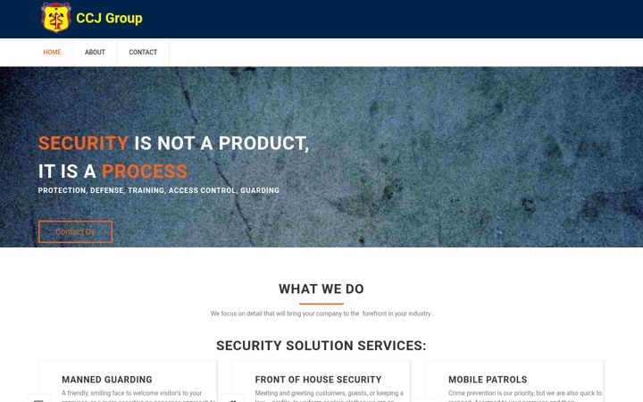 Screenshot ta' ccjsecurity.co.za
