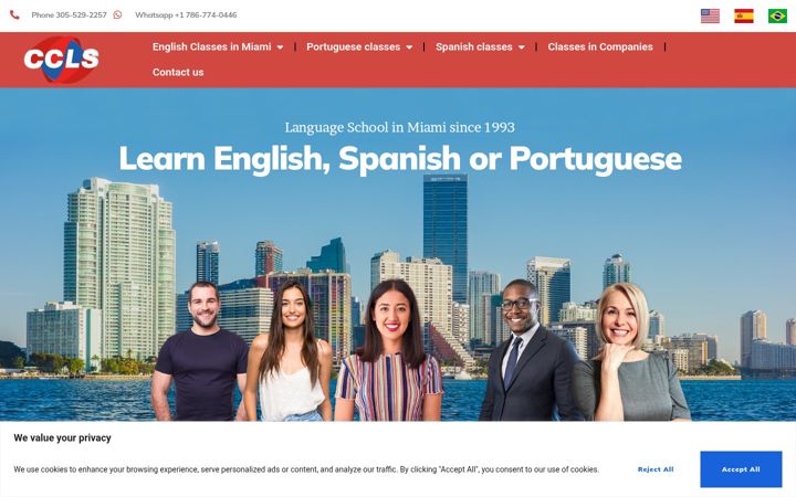 Screenshot von cclsmiami.edu