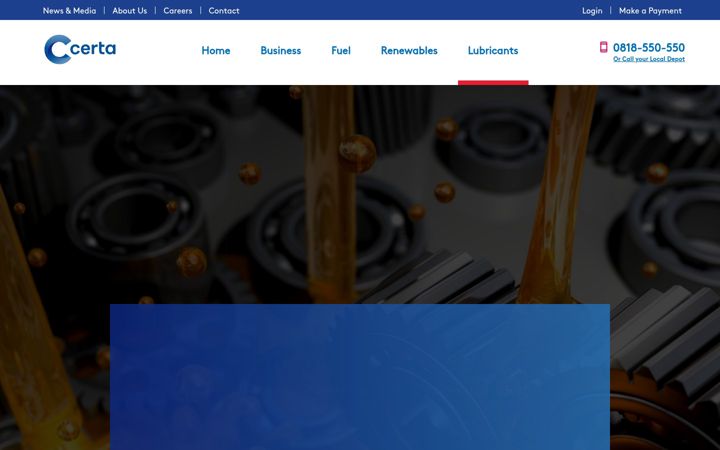 Capture d'écran de cclubricants.ie