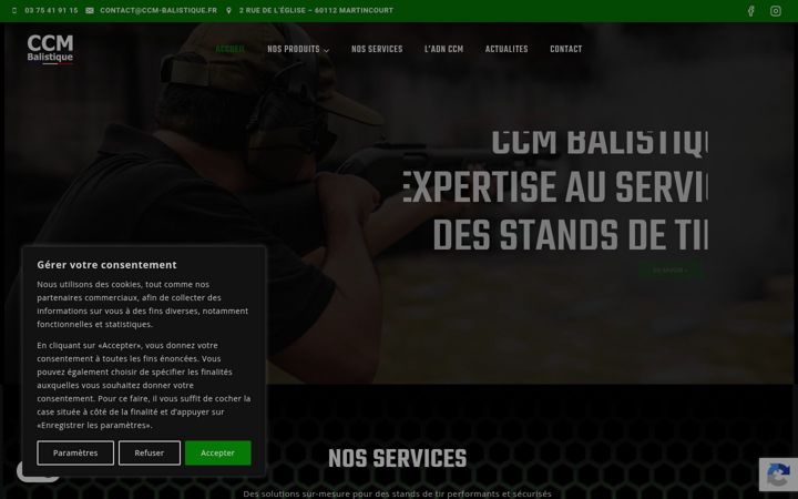 Screenshot of ccm-balistique.fr