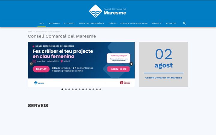 Screenshot of ccmaresme.cat